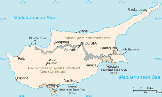 akrotiri and dhekelia cyprus map